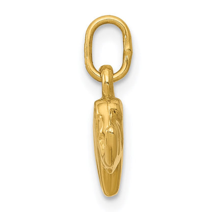 14k Small Polished Elephant Charm