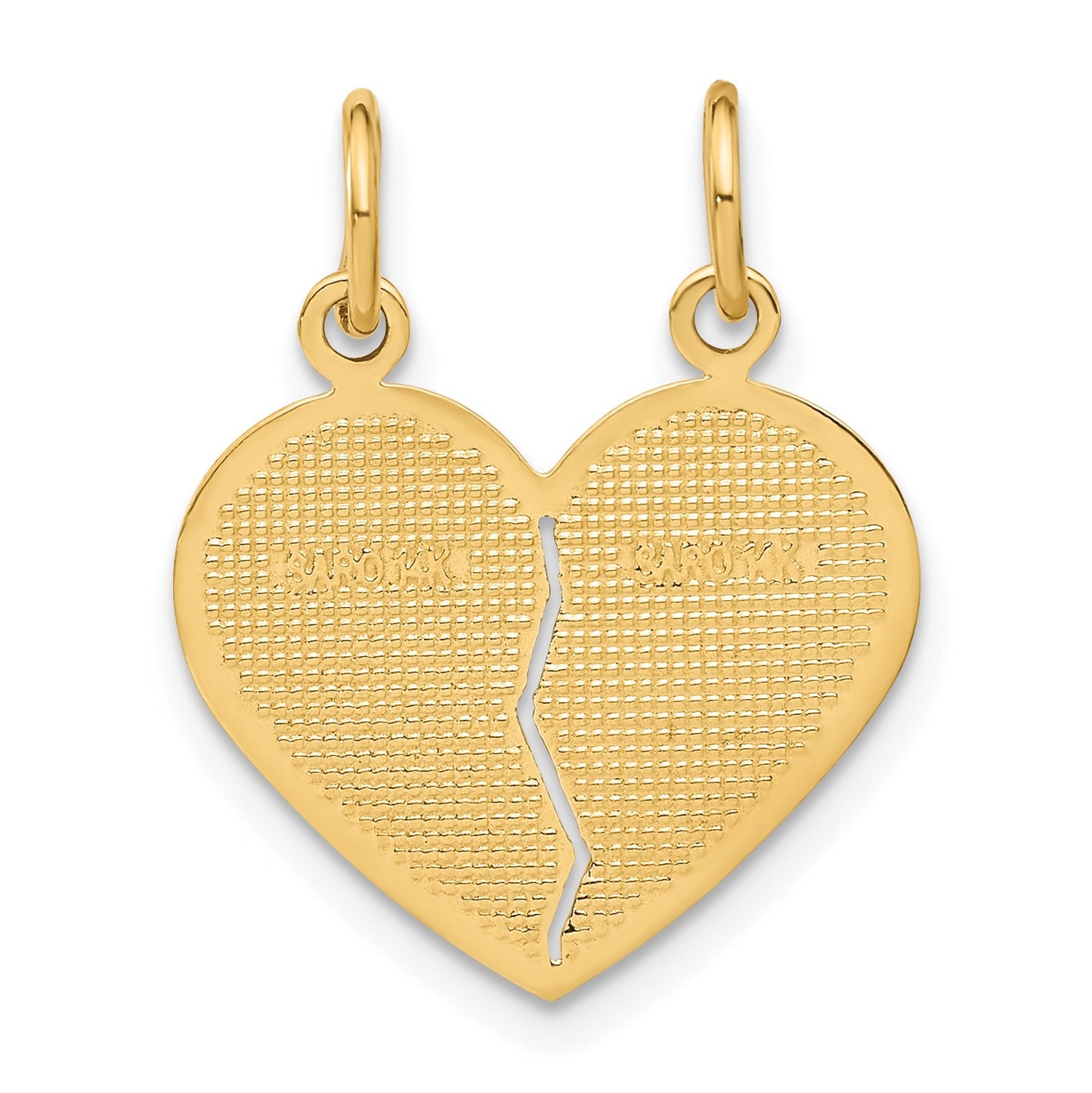 14k MOM-DAUGHTER 2-Piece Break-apart Heart Charm