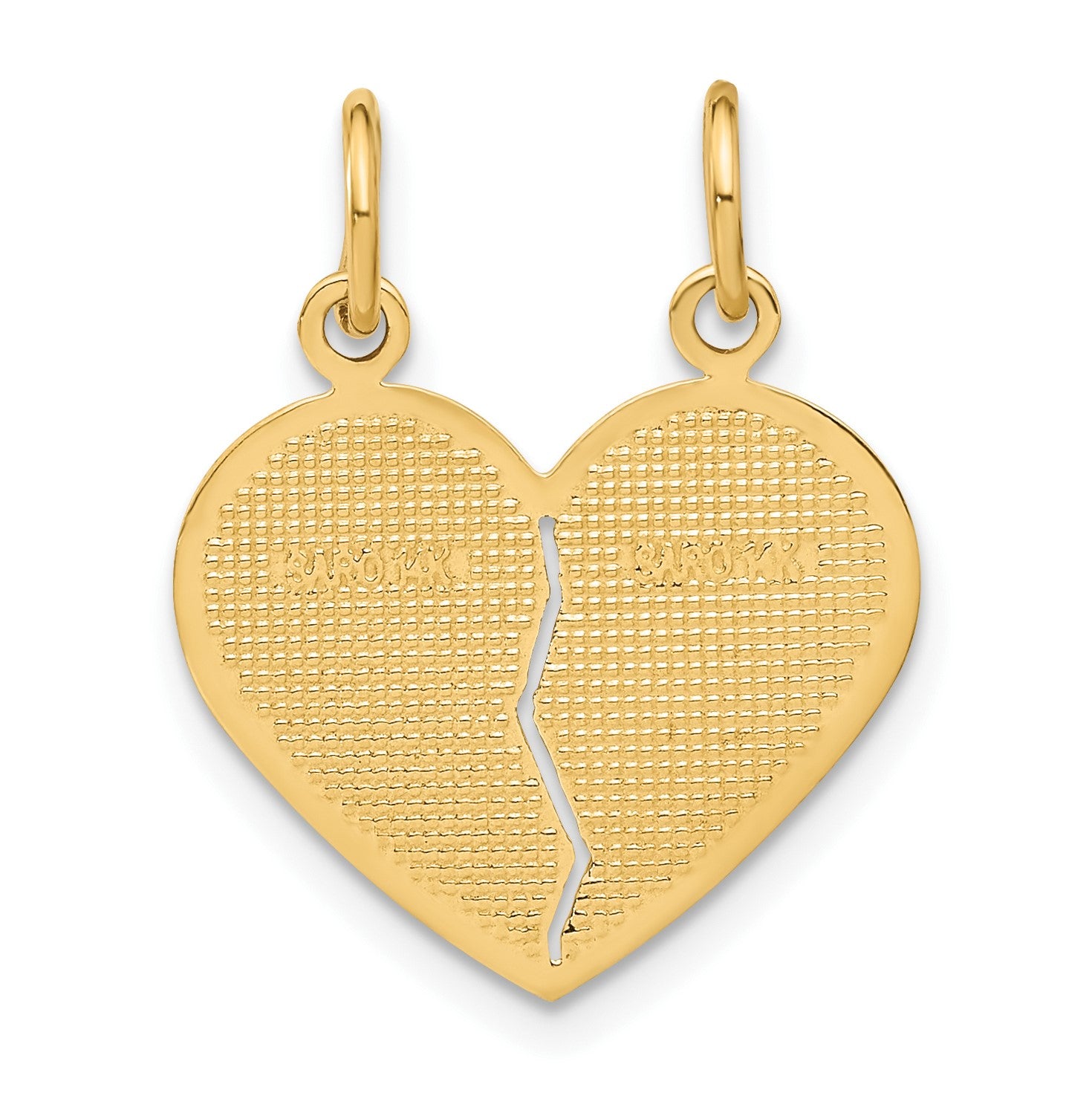 14k MOM-DAUGHTER 2-Piece Break-apart Heart Charm