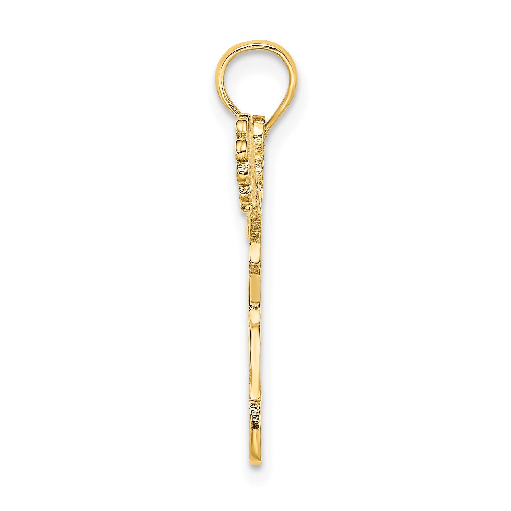 14k Cheerleader Jumping with Pom-Poms Charm