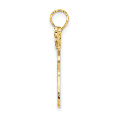 14k Cheerleader Jumping with Pom-Poms Charm