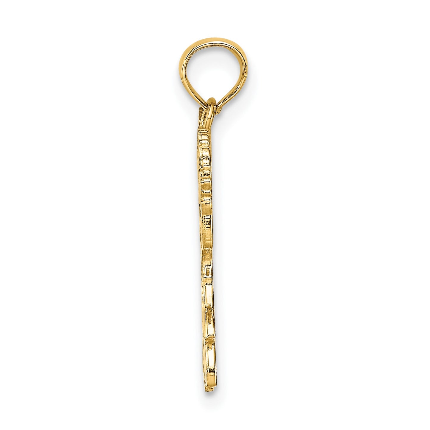 14k Cheerleader Jumping with Pom-Poms Charm