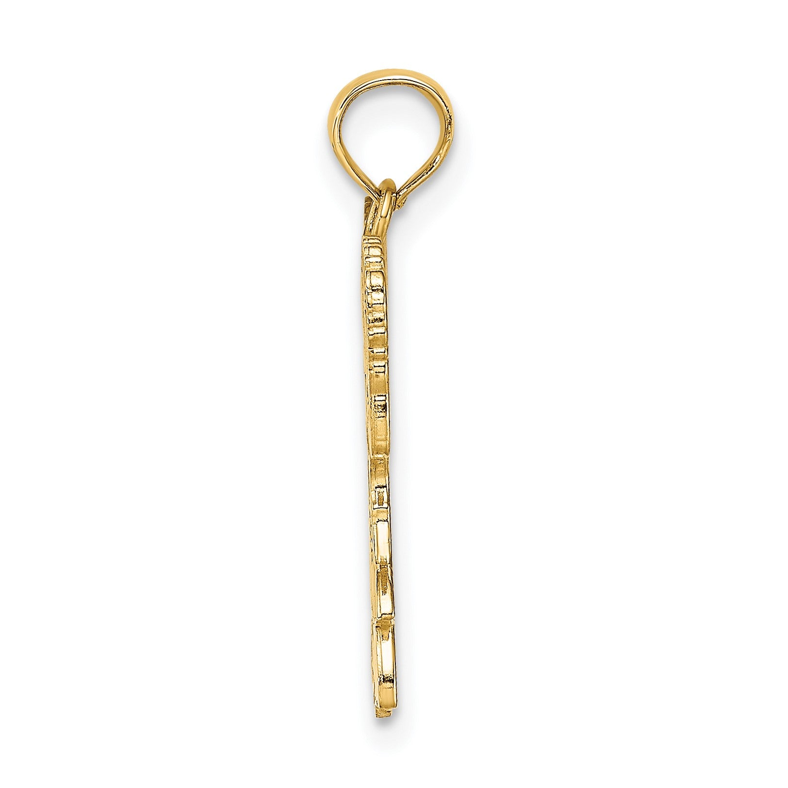 14k Cheerleader Jumping with Pom-Poms Charm