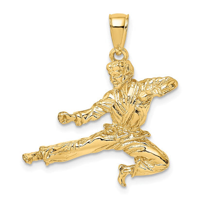 14k 3-D Male Karate Pendant