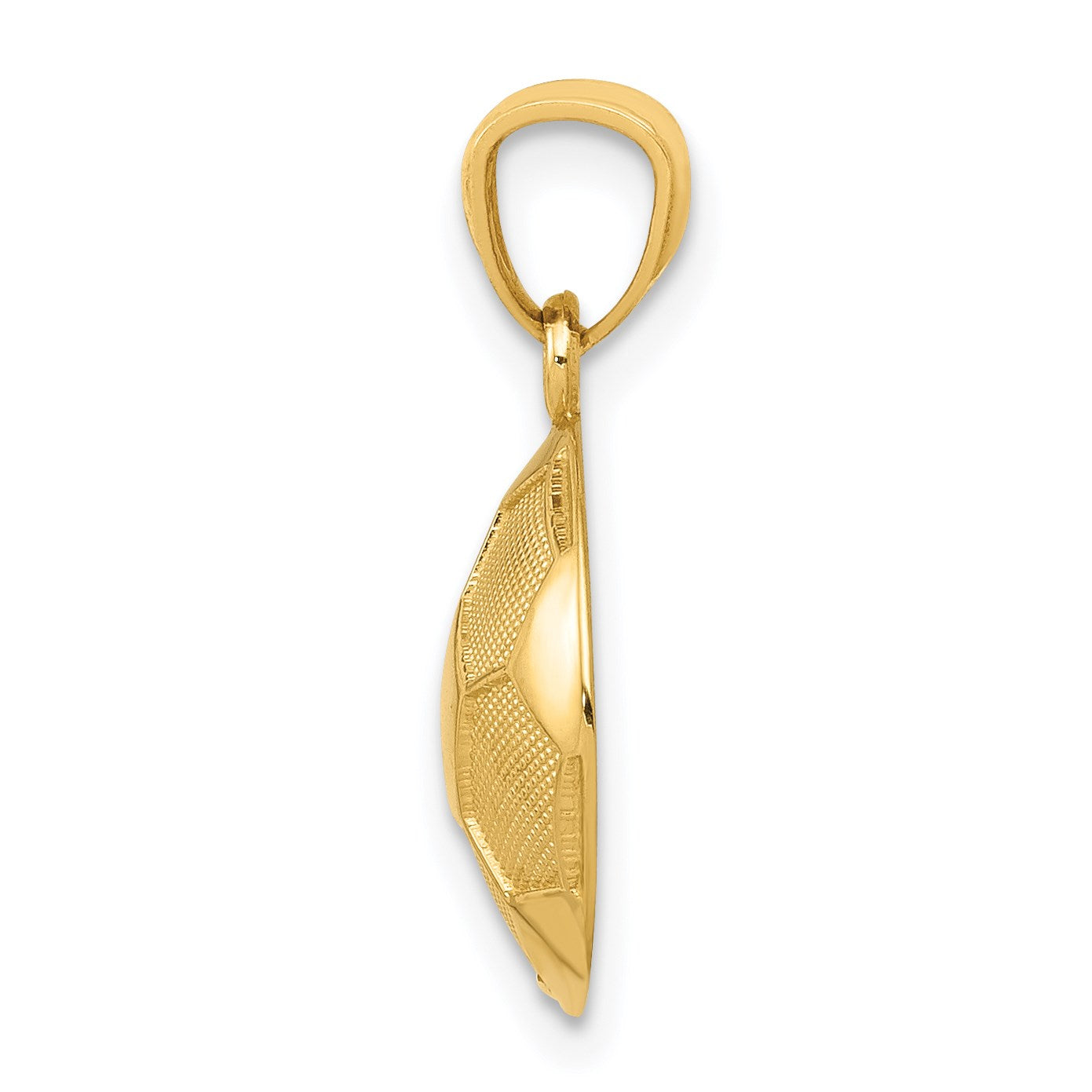14k Domed Soccer Ball Pendant