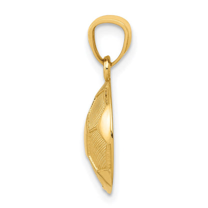 14k Domed Soccer Ball Pendant