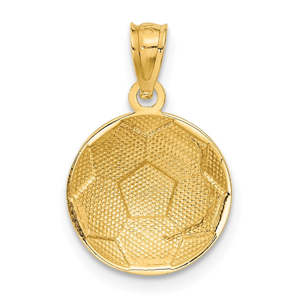 14k Domed Soccer Ball Pendant