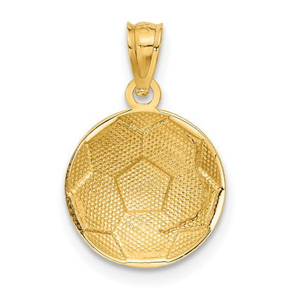 14k Domed Soccer Ball Pendant