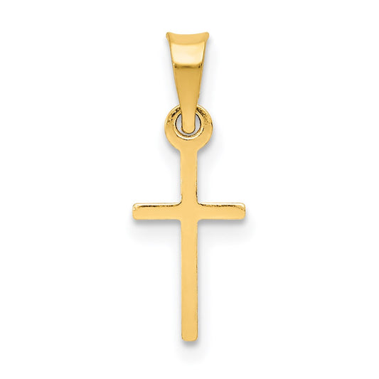 14k Polished Cross Charm