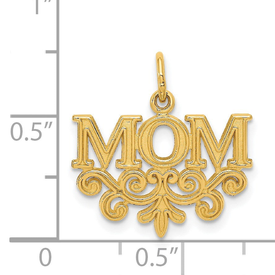 14k MOM Charm