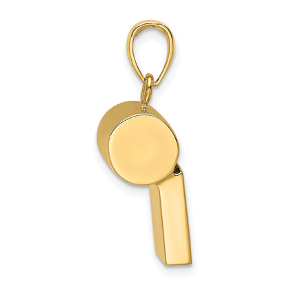 14k 3-D Working Whistle Charm