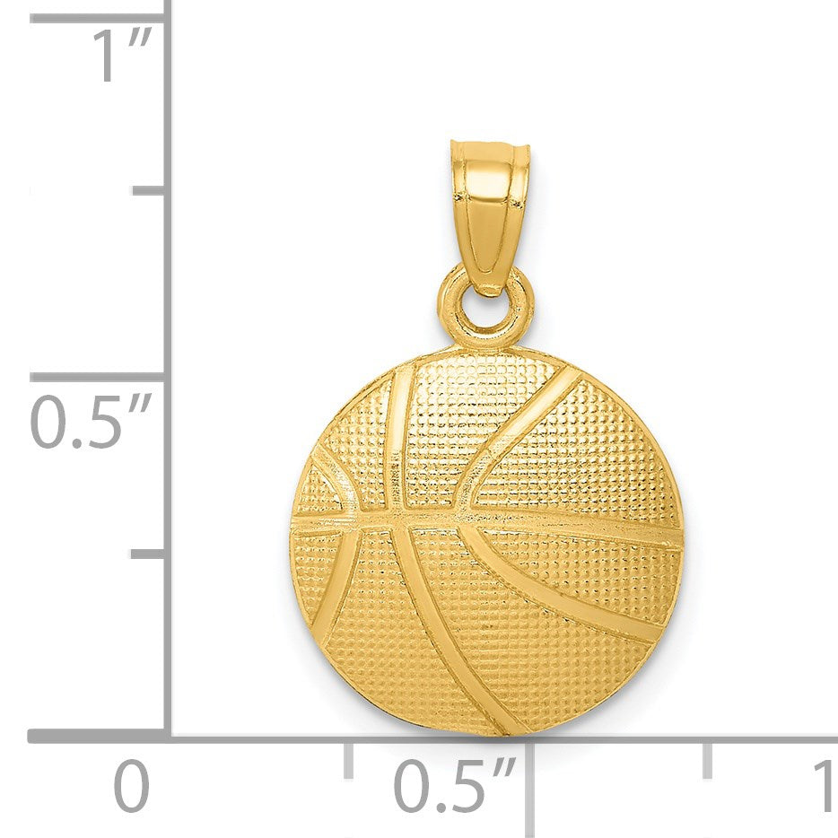 14k Basketball Pendant