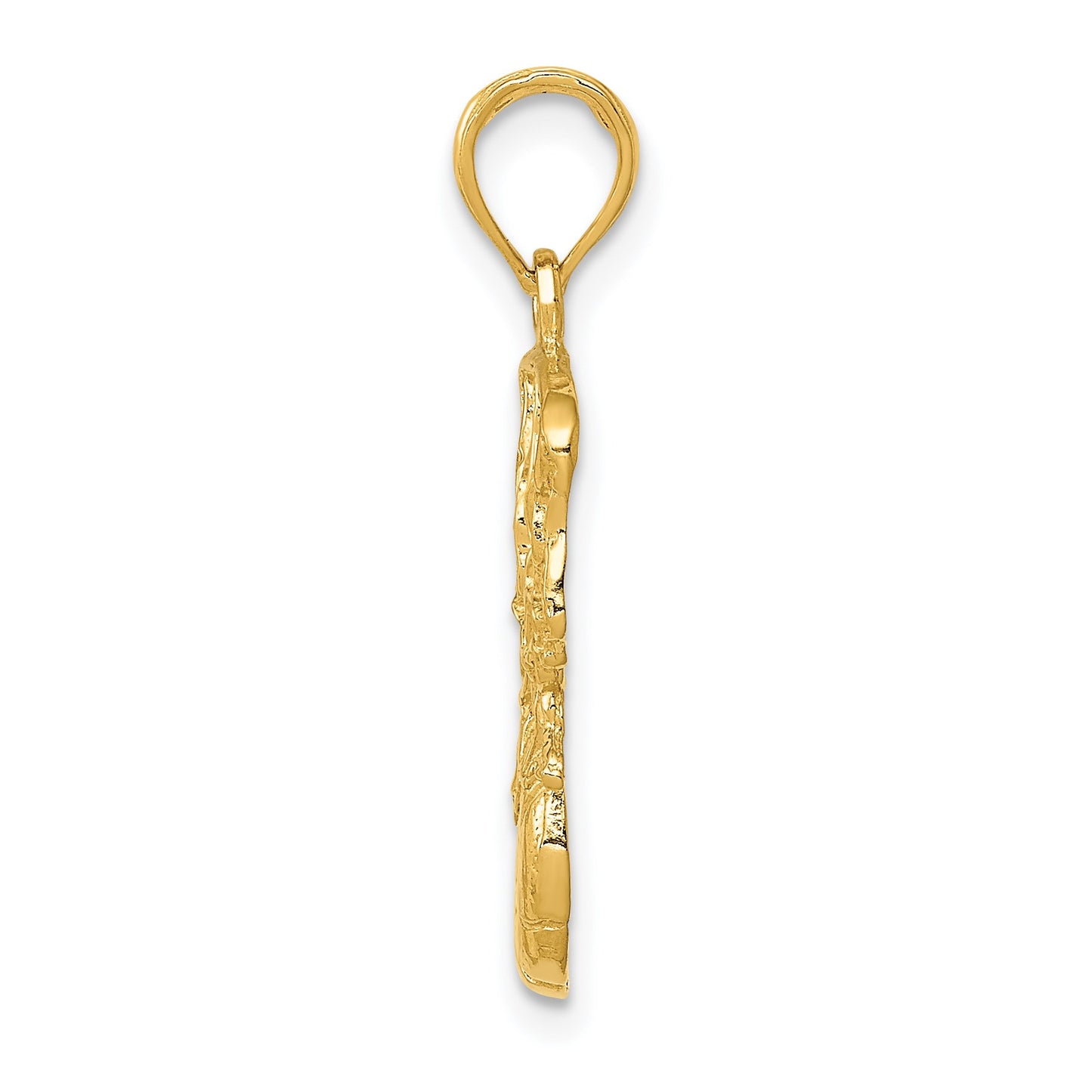 14k Swoosh Basketball and Net Pendant
