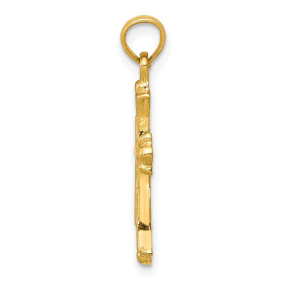 14k Budded Cross Charm