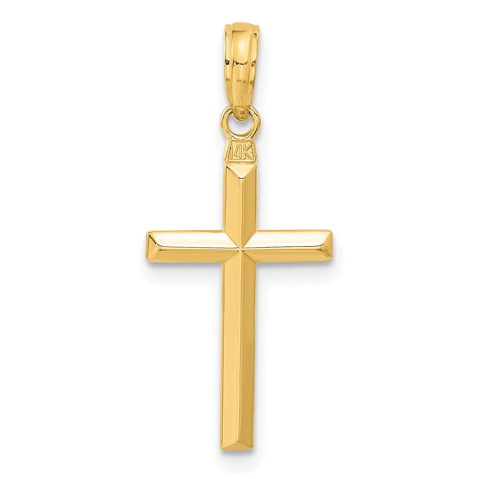 14k Reversible Same on Both Sides Latin Cross Pendant