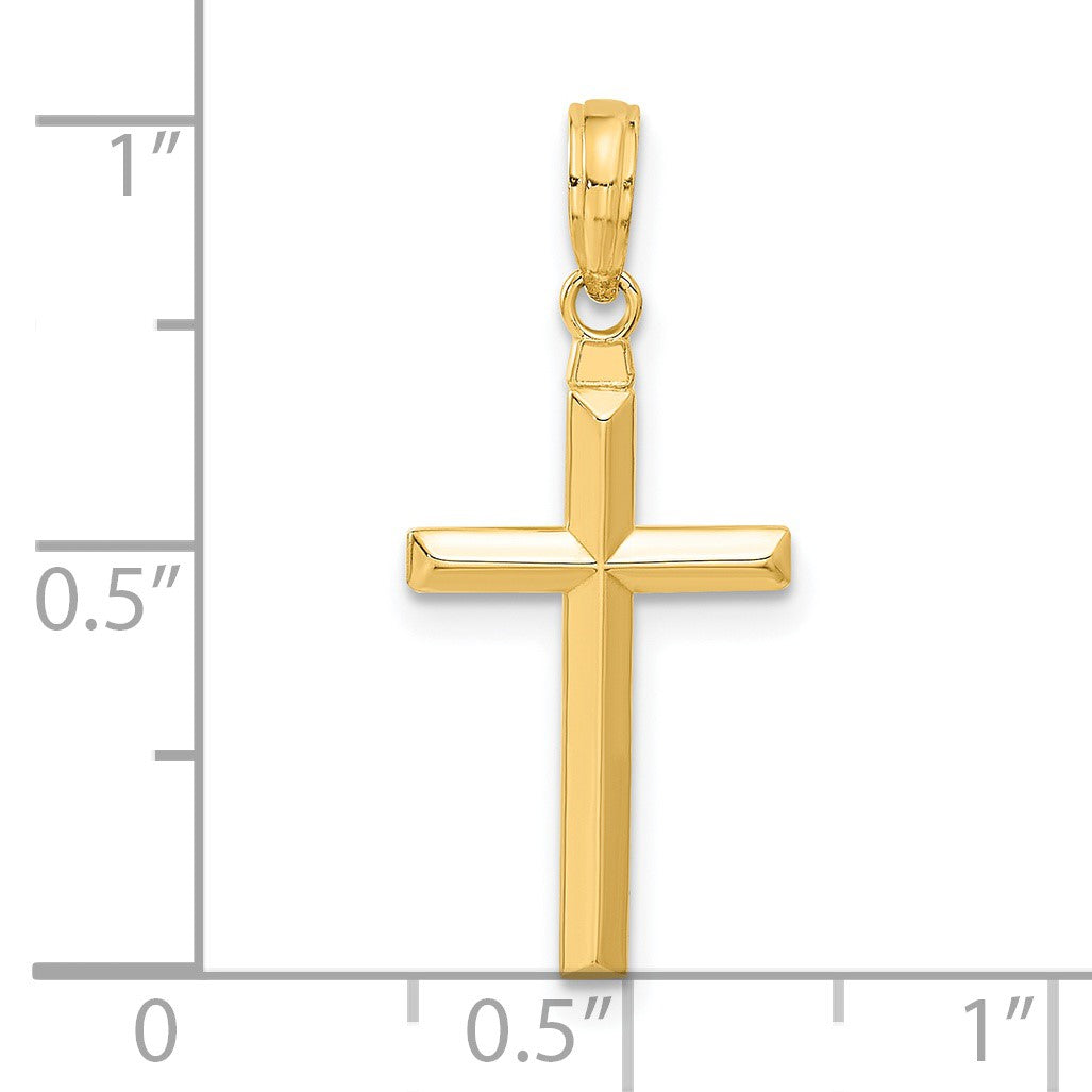 14k Reversible Same on Both Sides Latin Cross Pendant