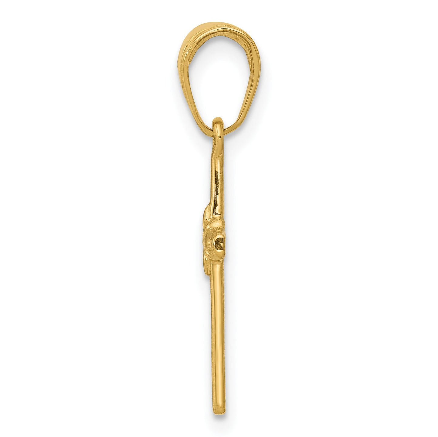 14k Polished Cross Charm
