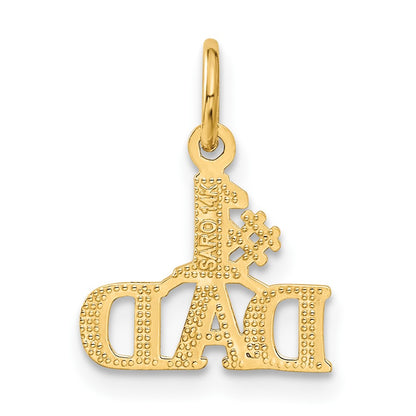 14k #1 DAD Charm