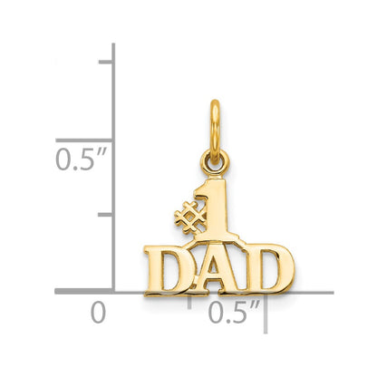 14k #1 DAD Charm