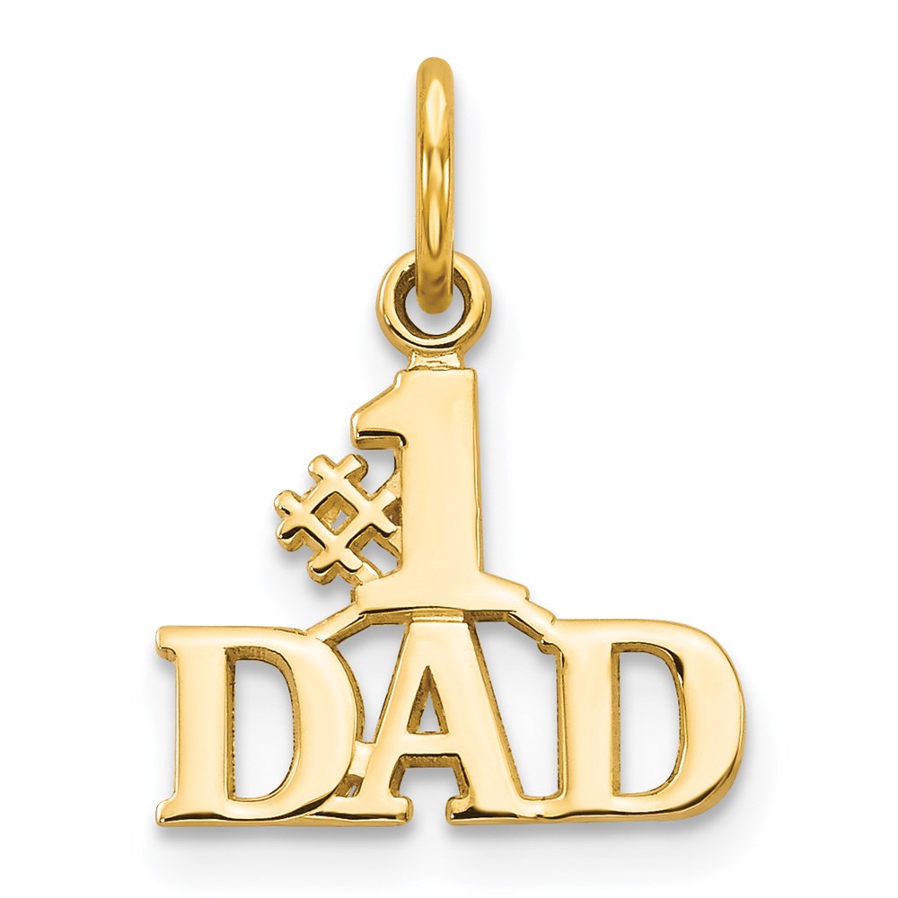 14k #1 DAD Charm