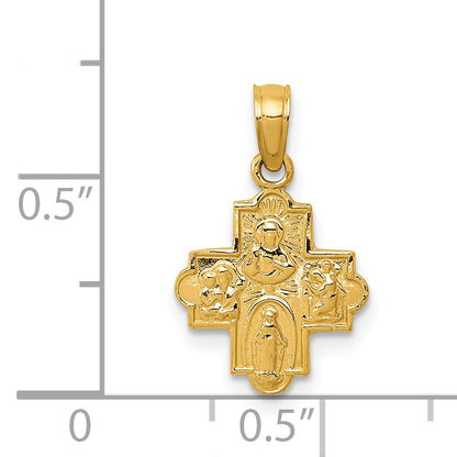 14k Miniature Four-Way Medal Pendant
