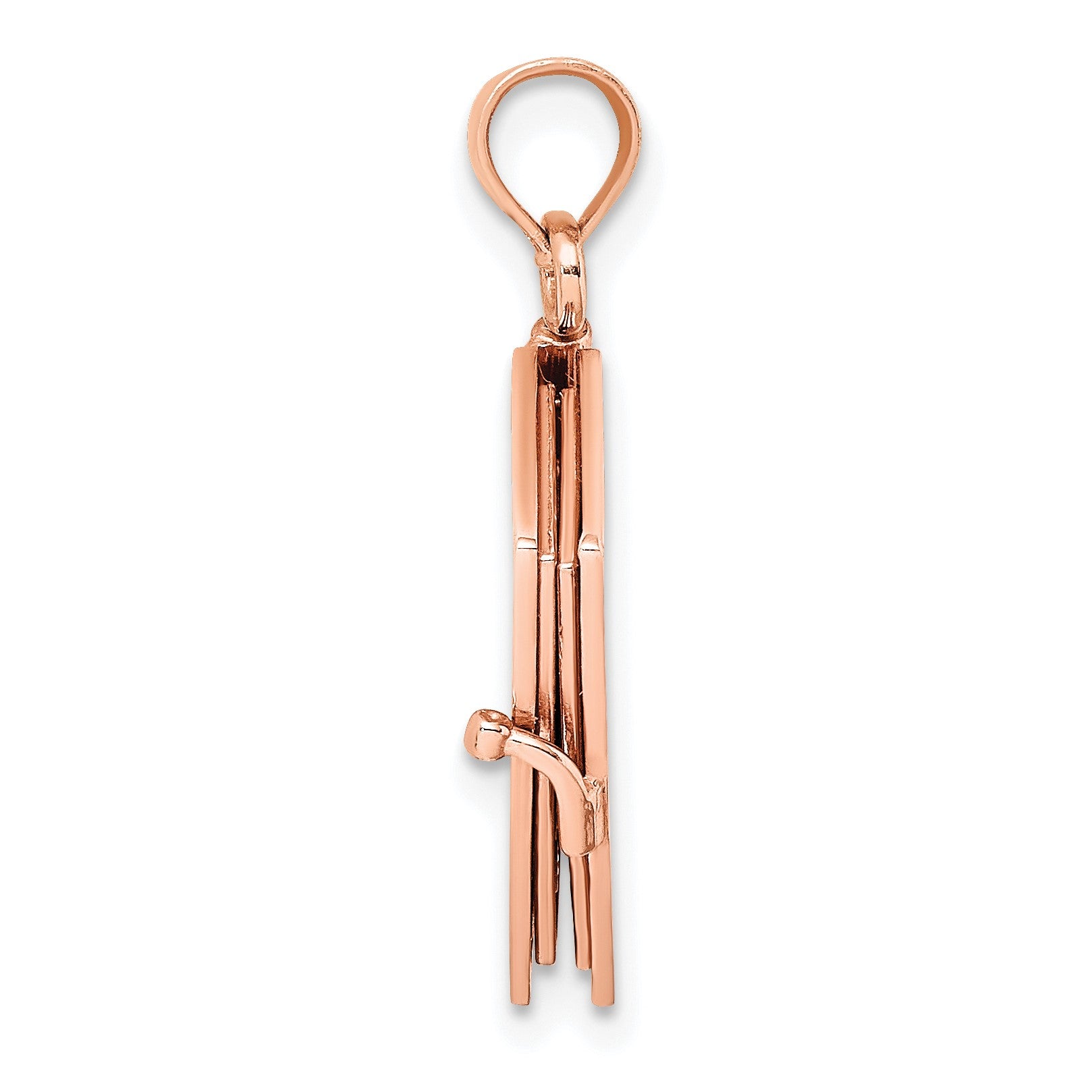 14k Rose Gold 3-D HOLY BIBLE with Lord's Prayer and Moveable Pages Pendant