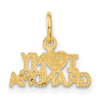 14k I HEART MY GRANDMA Charm