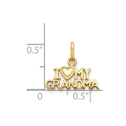 14k I HEART MY GRANDMA Charm