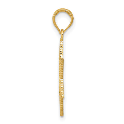 14k Textured Star of David Pendant