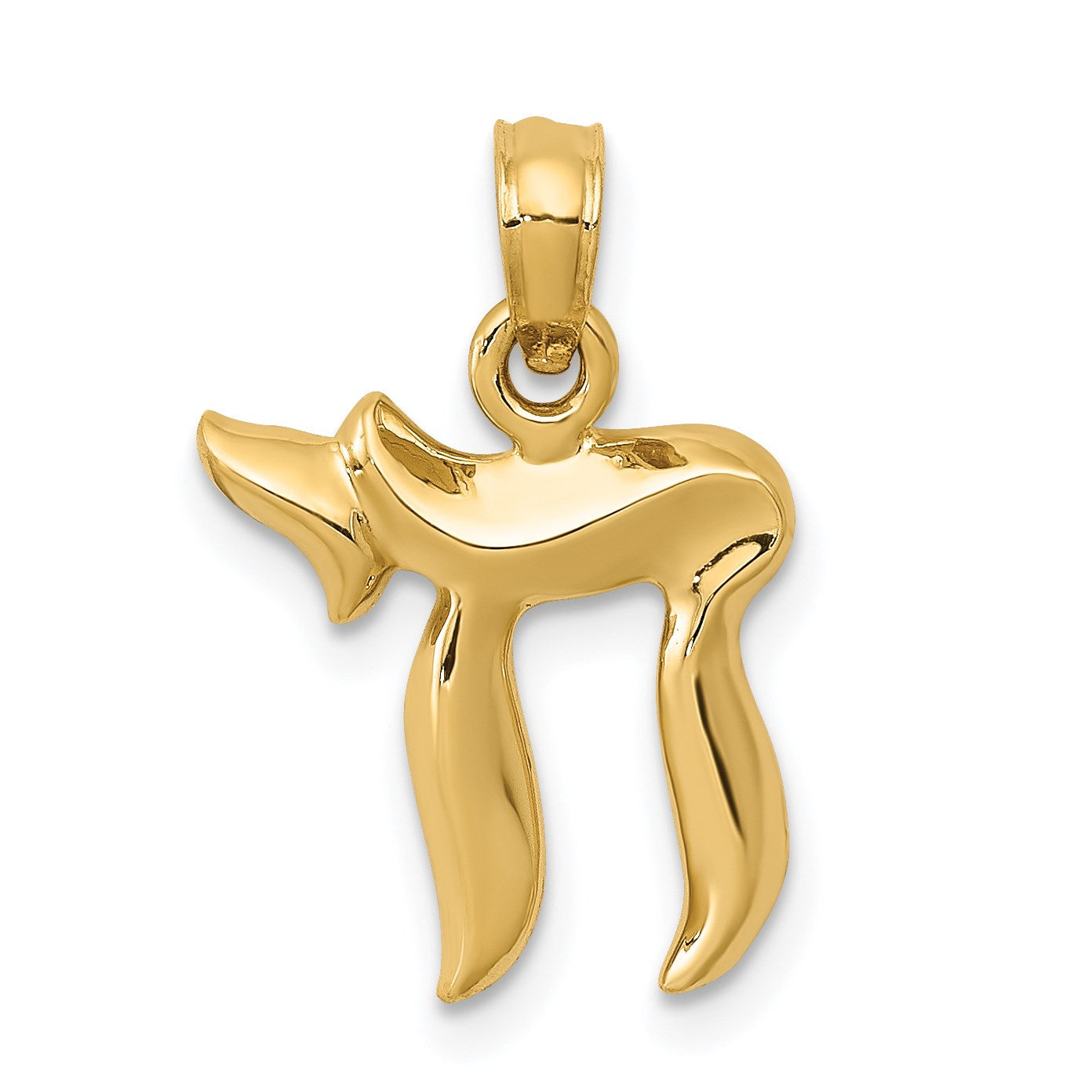 14K Polished Chai Pendant