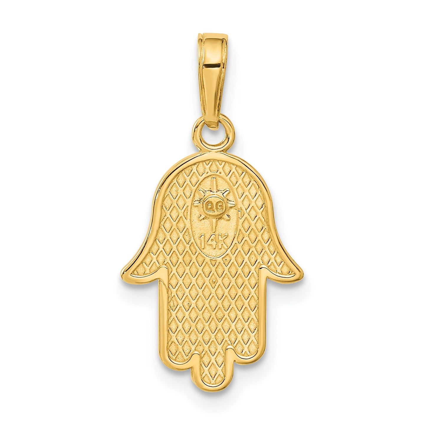 14k Chamseh Hand of God with Star of David Pendant