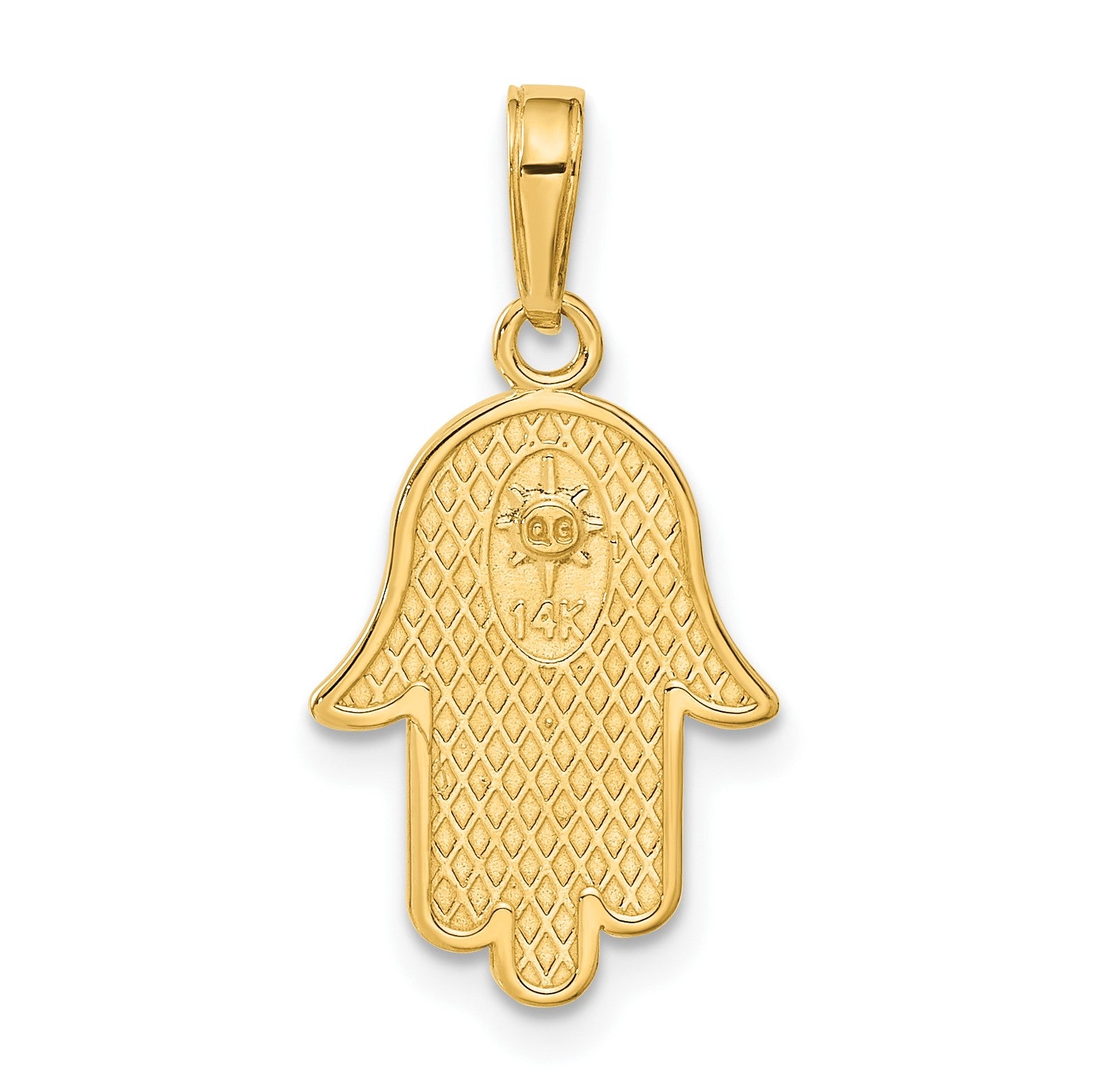 14k Chamseh Hand of God with Star of David Pendant