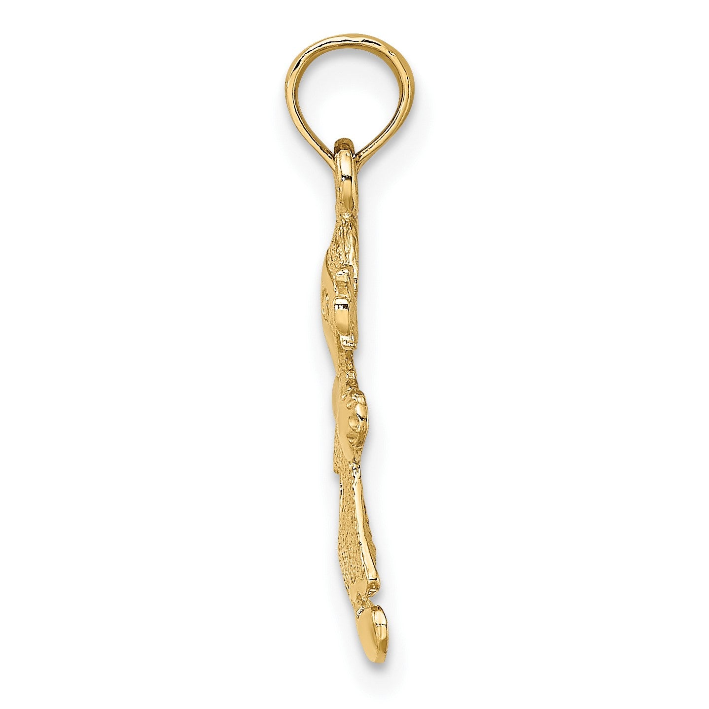 14k Playful Girl with Cut-Out Heart Charm