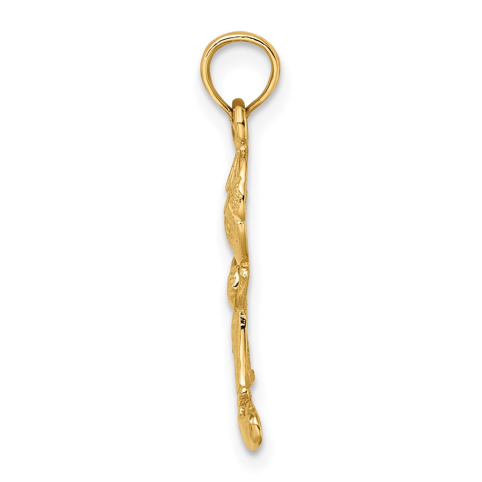 14k Playful Boy with Cut-Out Buttons Charm