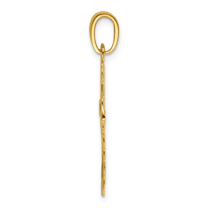 14K Lacey Trim Cross Pendant