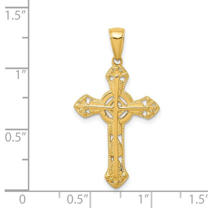 14K Fancy Iona Cross Pendant