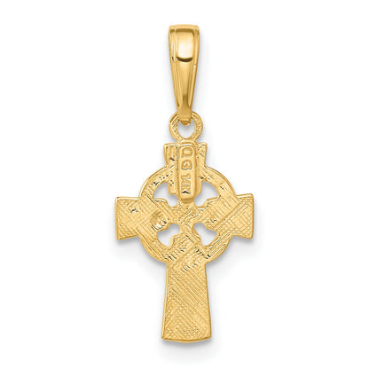 14K Celtic Cross with Eternity Circle Pendant