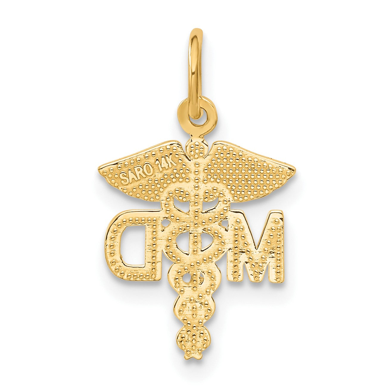 14k M.D. Caduceus Charm
