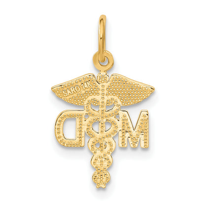 14k M.D. Caduceus Charm