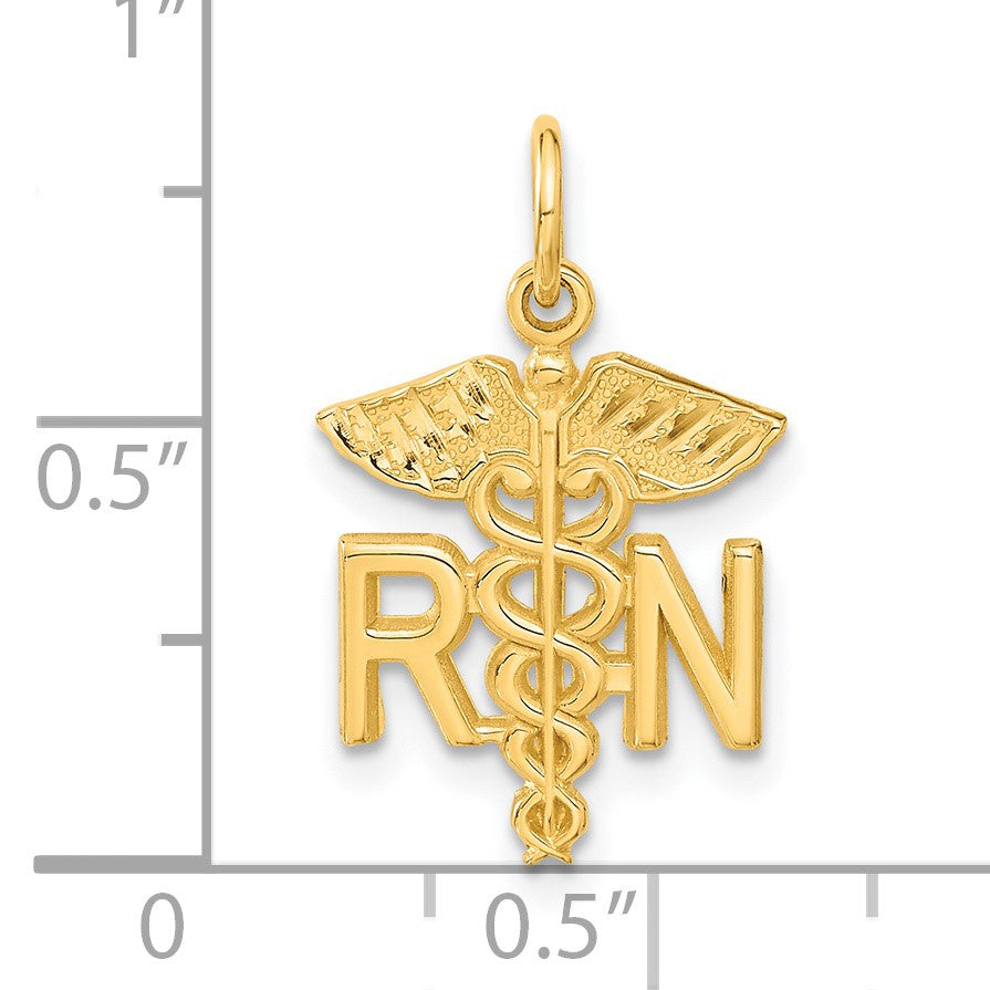 14k RN Registered Nurse Charm