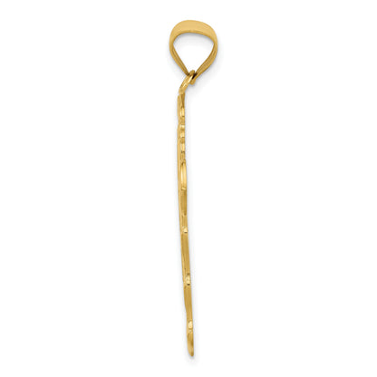 14k Reversible Passion Cross TRUST THE LORD Pendant