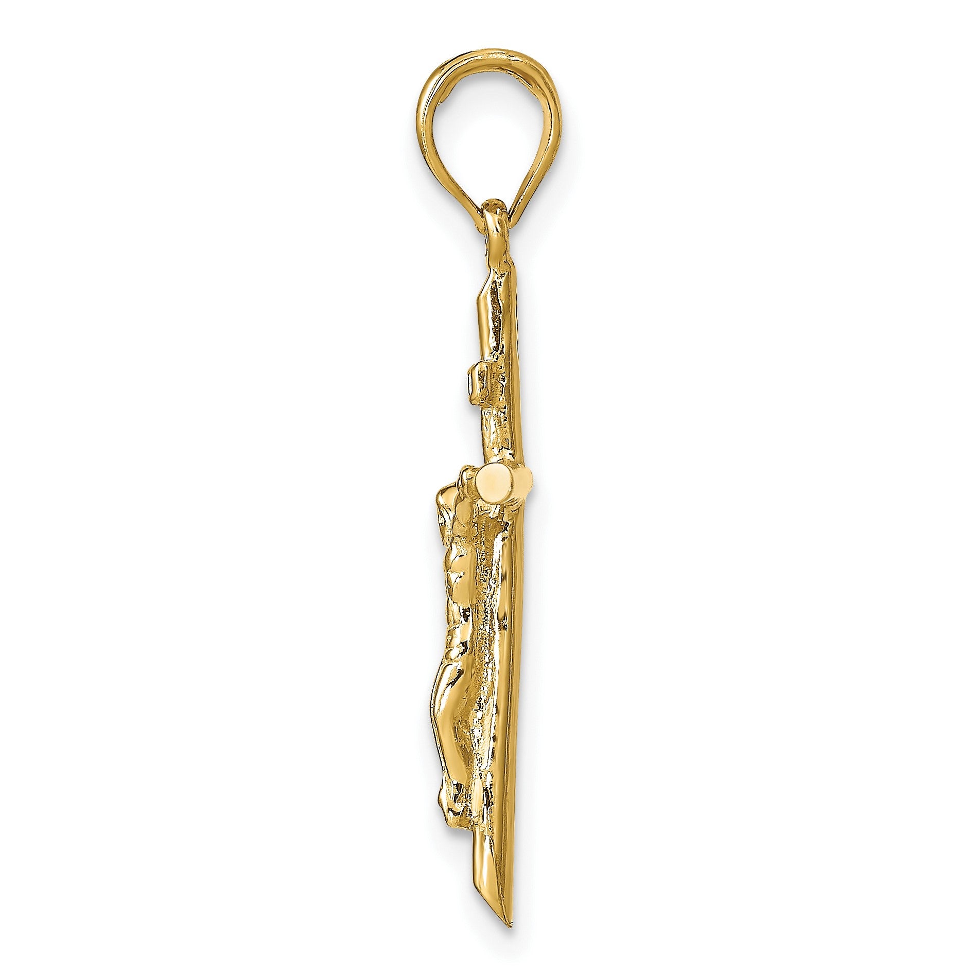 14K Stick Style Crucifix Pendant