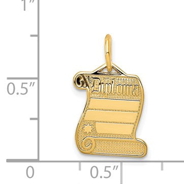 14k DIPLOMA Engravable Charm
