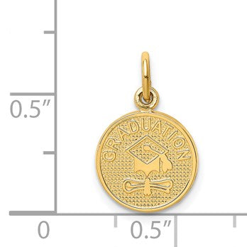 14k Polished GRADUATION Charm
