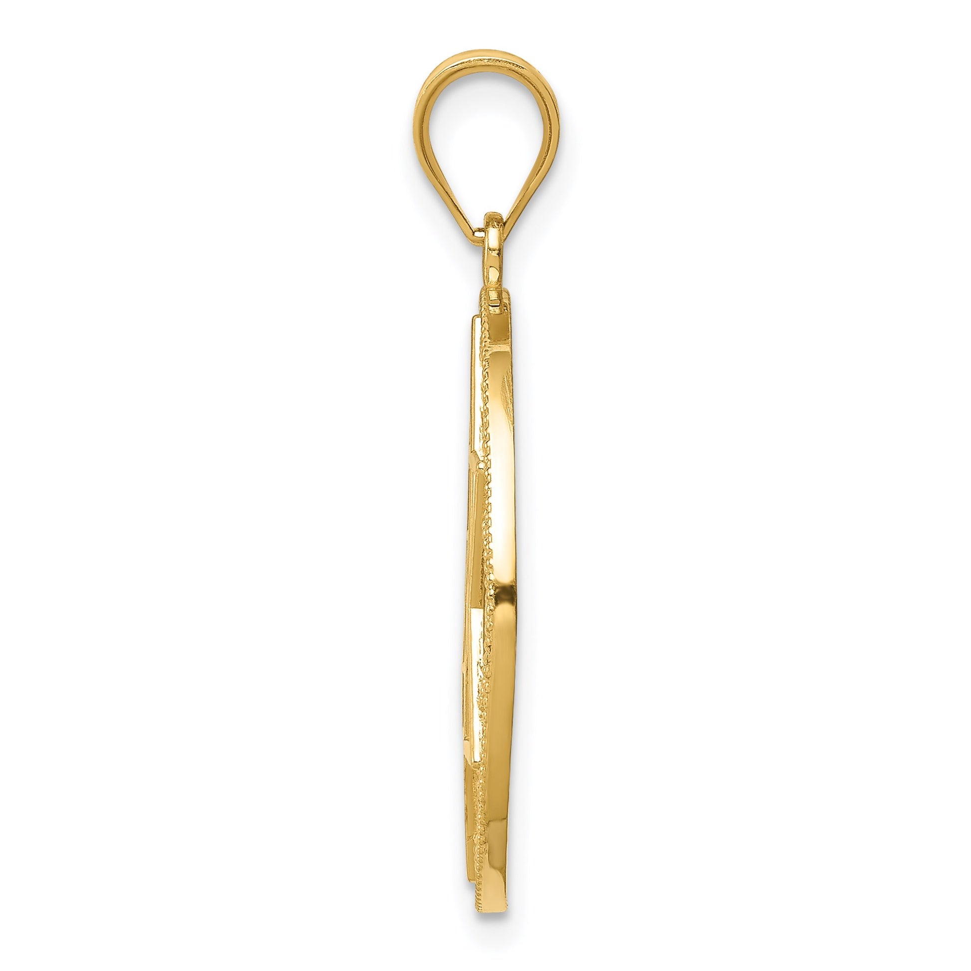 14k Star of David Circles Pendant