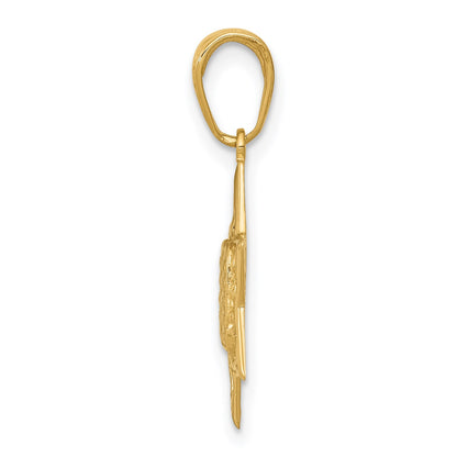 14K Star of David with Tablets in Center Pendant