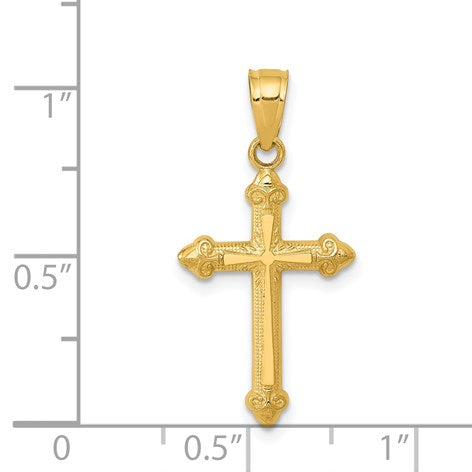 14k Passion Cross Pendant