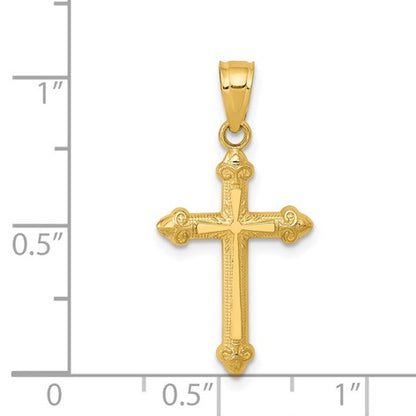 14k Passion Cross Pendant
