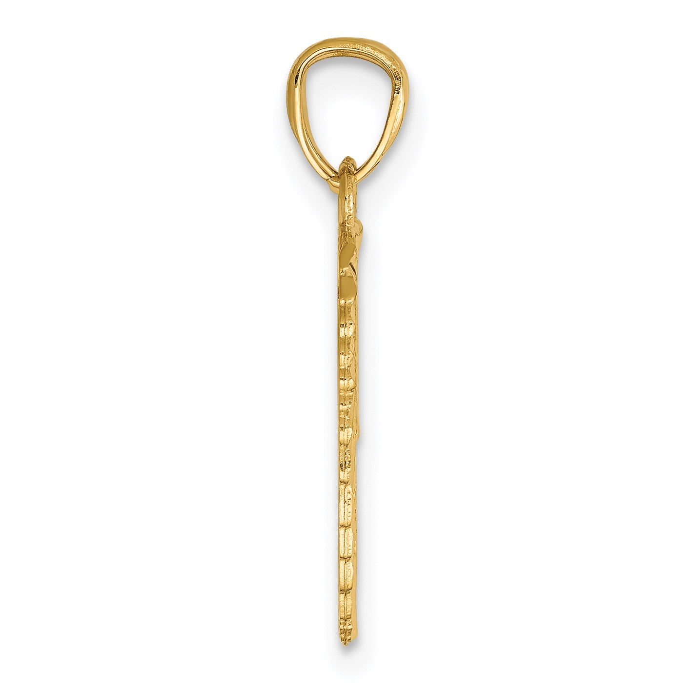 14k Two-Piece Break-Apart Diamond-cut Wings Pendant