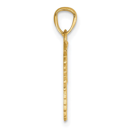 14k Two-Piece Break-Apart Diamond-cut Wings Pendant